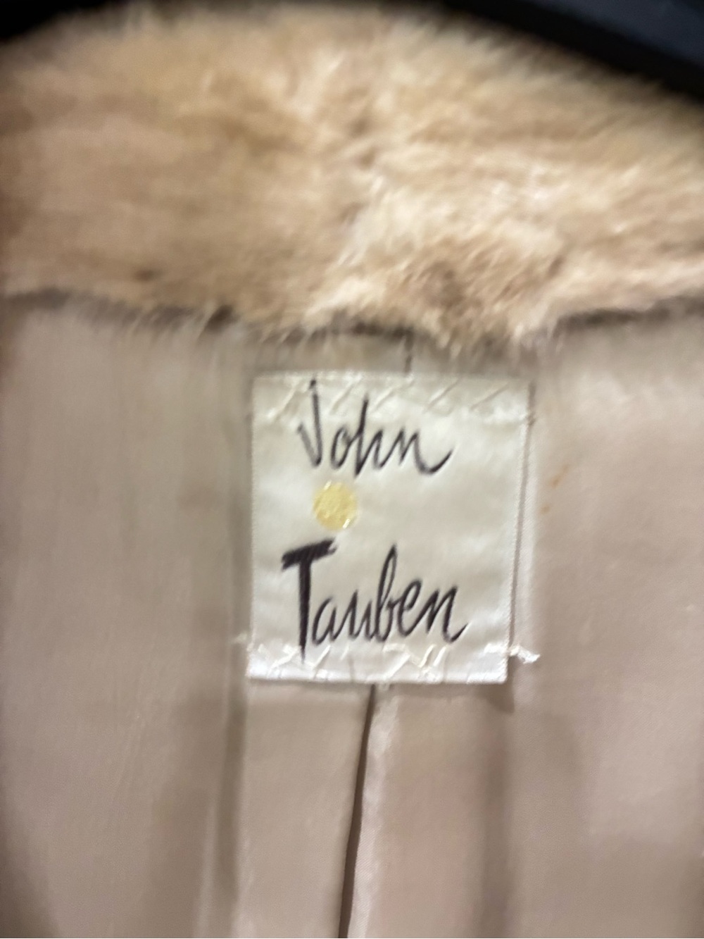 Women's Cream Fur-Trim Coat